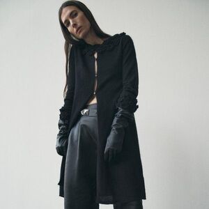 NWT Zara Floral Crochet Knit Cardigan - Large